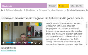 Neuer Erfahrungsbereich zu Hautkrebs online: Krankheits- und Versorgungserfahrungen aus erster Hand Aktuelles